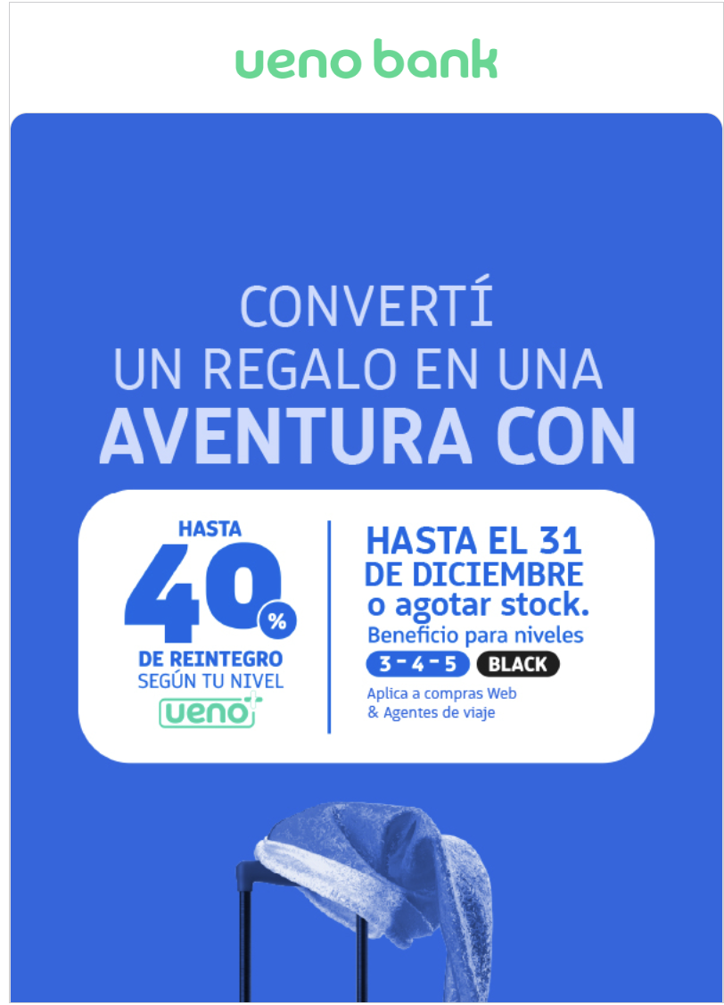 Mailing Promo 40% Reintegro — Dic 2025